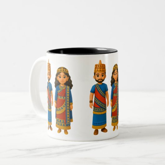 Roi Assyrie Et Reine Mug (Devant gauche)
