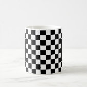 Roi blanc sur Mug de café d'échecs noir et blanc (Centre)