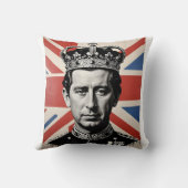 roi Charles iii jeter coussin d'oreiller avec cour (Verso)