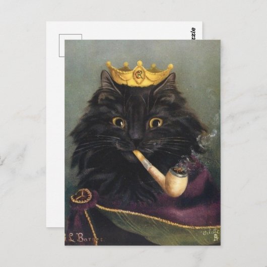 Roi chat briefkaart (Voorkant / Achterkant)