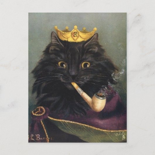 Roi chat briefkaart (Voorkant)