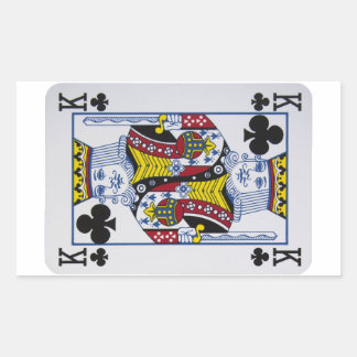 Roi Clovers (Clubs) Jouer Stickers Carte