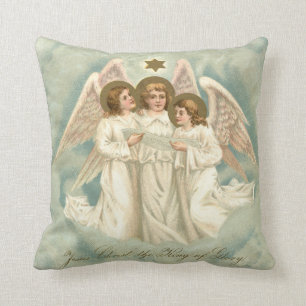Roi de 3 anges de coussin chrétien de vacances de