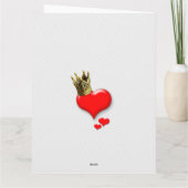 Roi de cœur aime mon homme carte de la Saint-Valen (Dos)