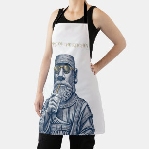 ROI DE LA CUISINE Tablier de cuisine en art vintag