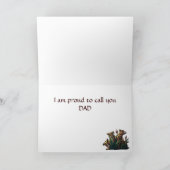 Roi de lion et carte heureuse de fête des pères de (Intérieur)