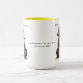 Roi de mes aventures Mug Ours Deux Tons Jaune (Centre)