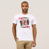 Roi de T-shirt de coeurs (Devant entier)