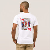 Roi de T-shirt de coeurs (Dos entier)