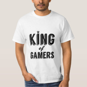 Roi de T-shirt de geek de jeux vidéo de Gamers