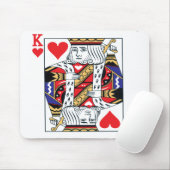 Roi de tapis de souris de coeurs (Avec souris)