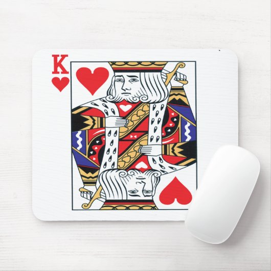 Roi de tapis de souris de coeurs (Avec souris)