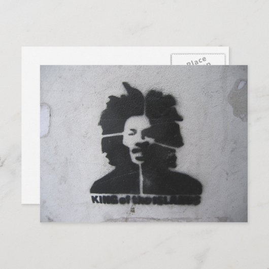 Roi des îles Carte postale graffiti (Devant / Derrière)