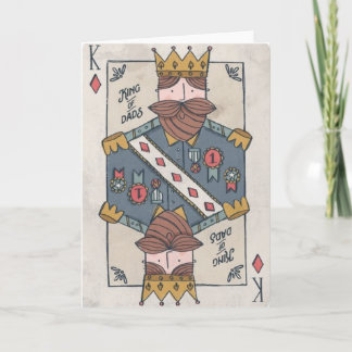 Roi des papas – Illustration drôle de carte à joue