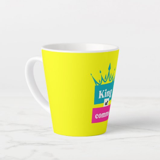 Roi des virgules latte mug (Angle gauche)