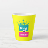 Roi des virgules latte mug (Devant)