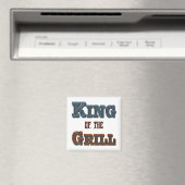 Roi du grill BBQ Cuisine Slogan Magnet (In Situ (Lave-vaisselle))