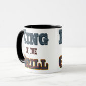 Roi du grill BBQ Cuisine Slogan Mug (Devant gauche)