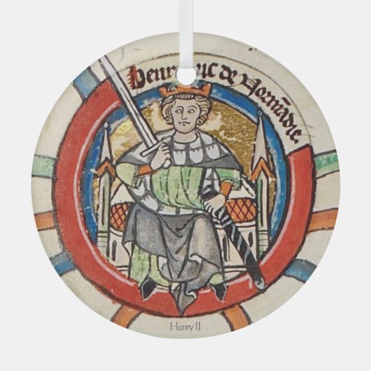 Roi Henri II Ornement de Noël en verre (Recto)