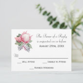 Roi Protea Aquarelle Mariage botanique RSVP (Debout devant)