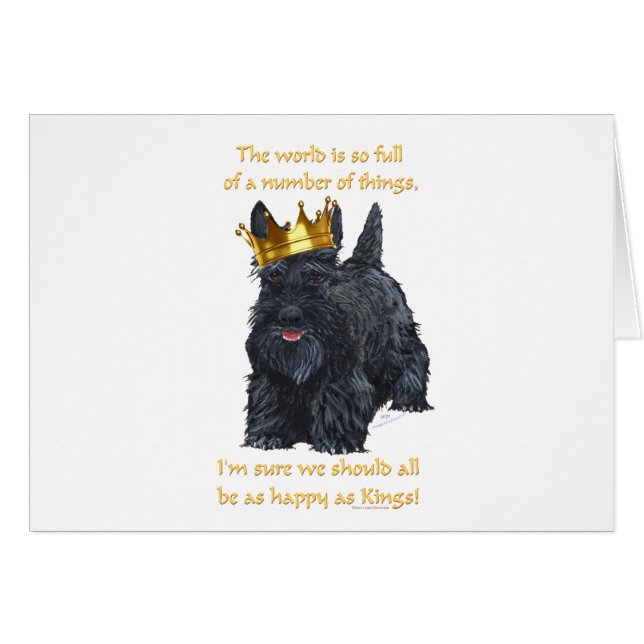 Roi Scottish Terrier heureux (Devant horizontal)