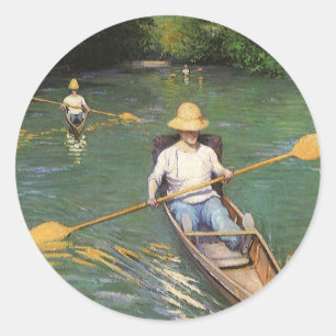 Roiers door Gustave Caillebotte, Vintage Fine Art Ronde Sticker