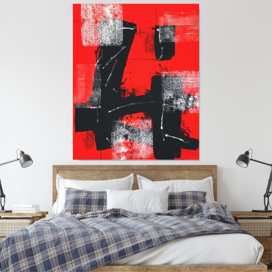 Rojo #101 canvas afdruk (Insitu (Slaapkamer))