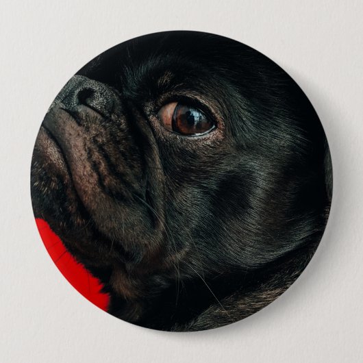 rojo-hond ronde button 4,0 cm (Voorkant)