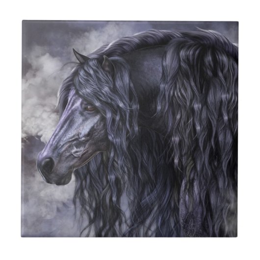 Roke en Ebony Art Tile Tegeltje (Voorkant)