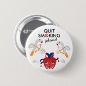 Roken alsjeblieft stoppen ronde button 5,7 cm (Voorkant /achterkant)