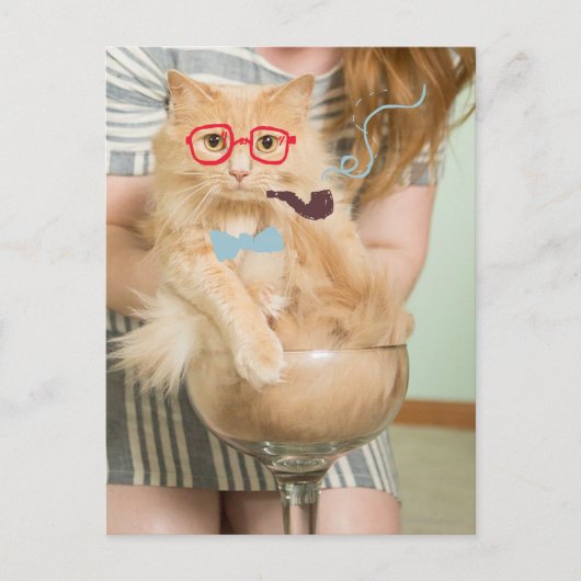 Roken Cat Briefkaart (Voorkant)