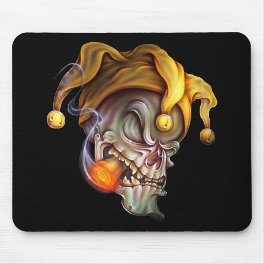 Roken Jester Skull Muismat (Voorkant)