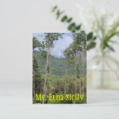 Roken Mt Etna door de bomen Briefkaart (Staand voorkant)