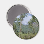 Roken Mt Etna Door De Bomen Magneet (Voorkant / Achterkant)