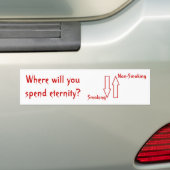 Roken, niet-rokende Bumpersticker (Op auto)