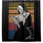 Roken Nuns Retro-stijl Douchegordijn (Voorkant)