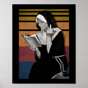 Roken Nuns Retro-stijl Poster