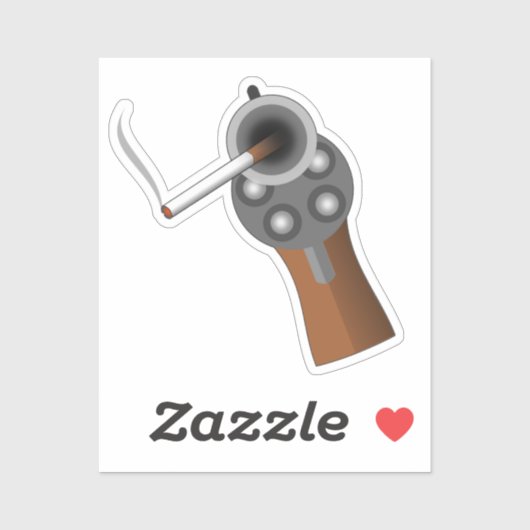 Roken Pistool Sticker (Vel)