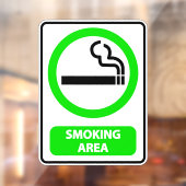 Roken toegestaan bedrijf raamsticker (Vel 2)