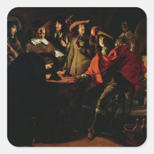 Roken van de bewakers, 1643 vierkante sticker