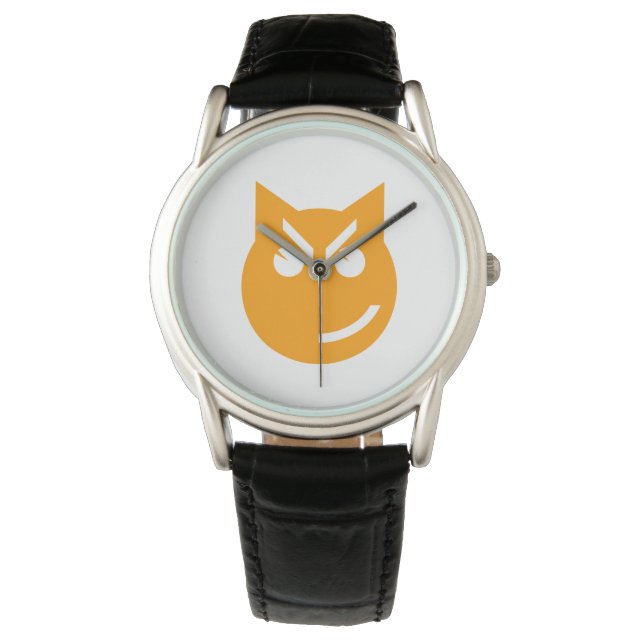 Roken van Emoji Cat Horloge (Voorkant)