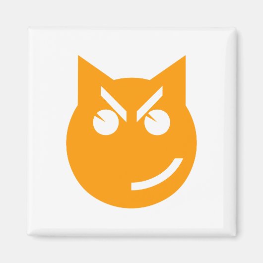 Roken van Emoji Cat Magneet (Voorkant)