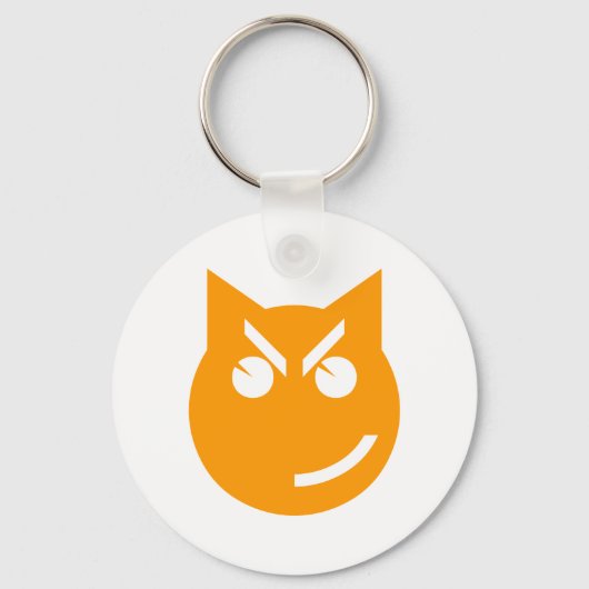 Roken van Emoji Cat Sleutelhanger (Voorkant)