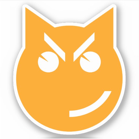 Roken van Emoji Cat Sticker (Voorkant)