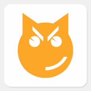 Roken van Emoji Cat Vierkante Sticker