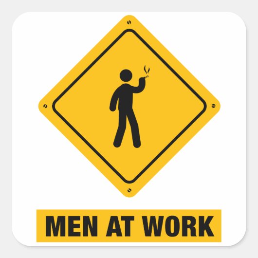 Roken Vierkante Sticker (Voorkant)