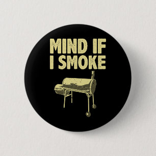 Roken Voor Mannen Papa Grillen Vlees BBQ Roker Voe Ronde Button 5,7 Cm