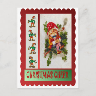 Rokend elf feestdagenkaart