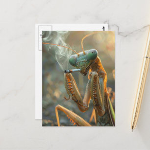 Rokende bidsprinkhaan Surrealistisch Briefkaart