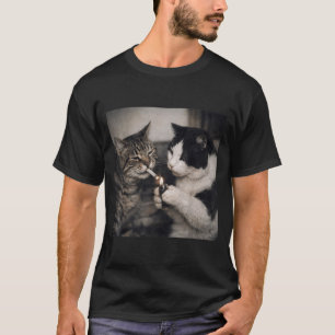 Rokende Kat Sigaret Kitten Grappige Meme Stom T-shirt